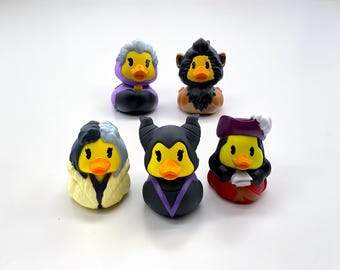 Disney Villains Rubber Ducks | Maleficent, Ursula, Cruella de Vil, Scar, Captain Hook
