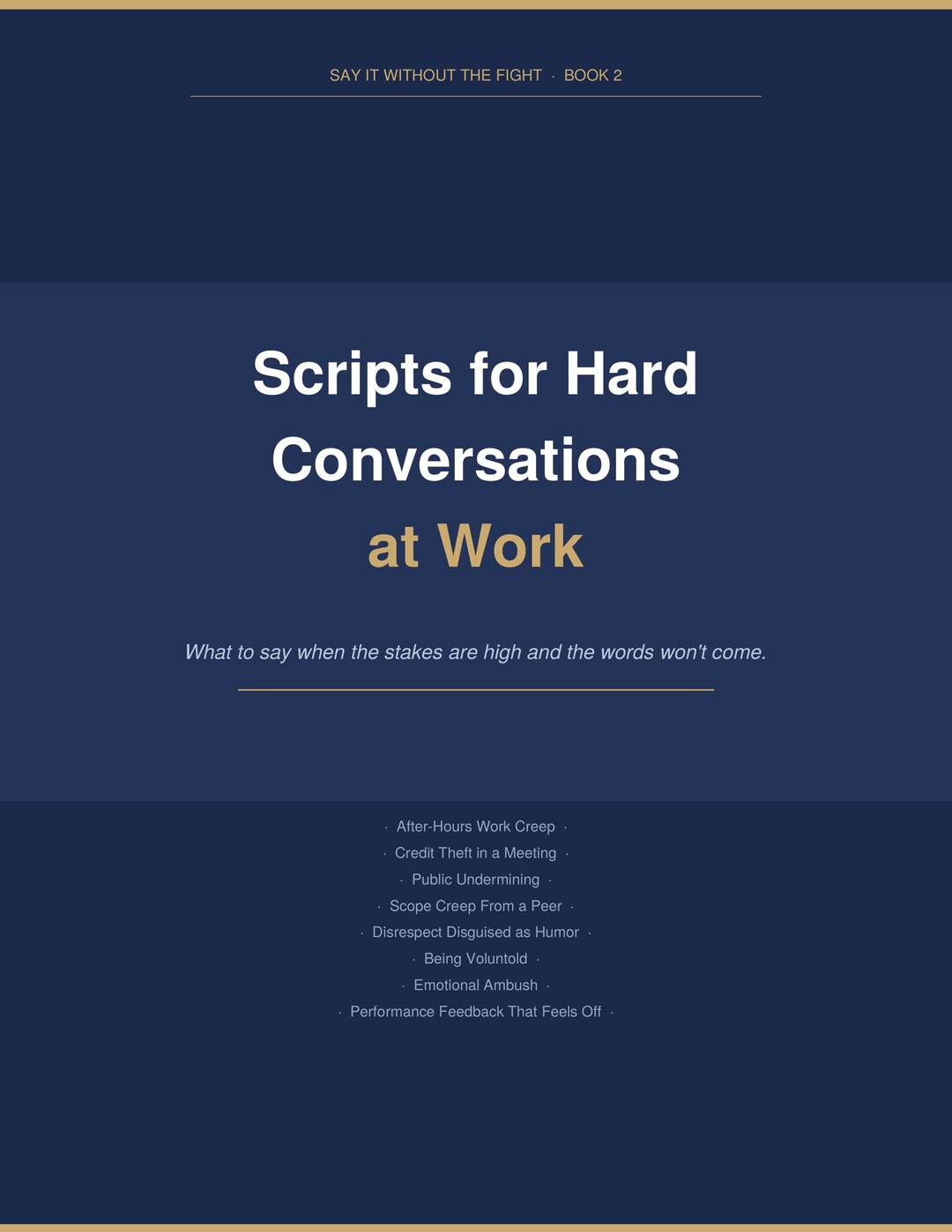 Hard Face Script Scripts for Hard Conversations at Work | Workplace Boundary Scripts ...