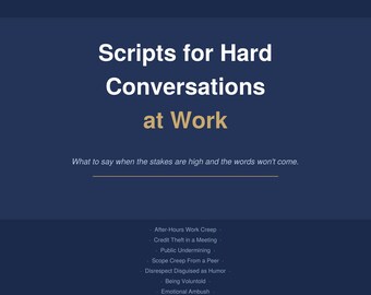 Scripts for Hard Conversations at Work | Workplace Boundary Scripts | Difficult Conversation Templates | Say It Without the Fight Book 2