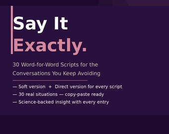 Say It Exactly: 30 Word-for-Word Scripts for Boundaries, Hard Conversations & Saying No Without Guilt