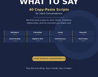 Copy-Paste Scripts for Hard Conversations | 40 Word-for-Word Templates, Boundaries, Work, Family