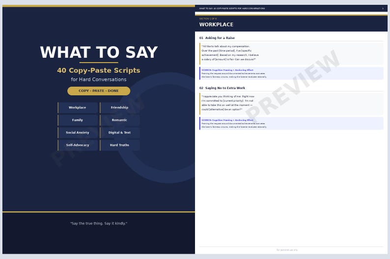 Copy-paste Scripts for Hard Conversations | 40 Word-for-word Templates ...
