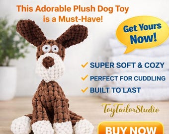 Juguete de peluche de lujo para perros, tejido a crochet, suave y duradero.