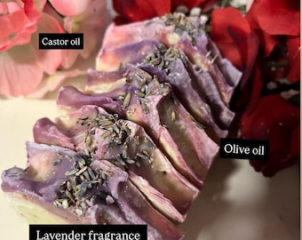 Kiwi Shea Butter Soap Bar, Lavender Eucalyptus Fragrance, Vegan Cleansing Bar