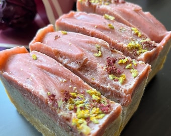 Handmade Beetroot Orange Peel Exfoliating Soap, Shea Butter Nourishing body Bar, soap bars