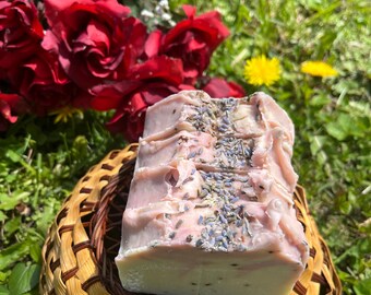 Kiwi Shea Butter Soap Bar, Lavender Eucalyptus Fragrance, Vegan Cleansing Bar