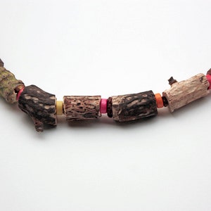 Eco friendly wood necklace, OOAK rustic jewelry image 5