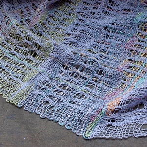 Lavender handwoven summer scarf image 4