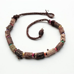 Eco friendly wood necklace, OOAK rustic jewelry image 2