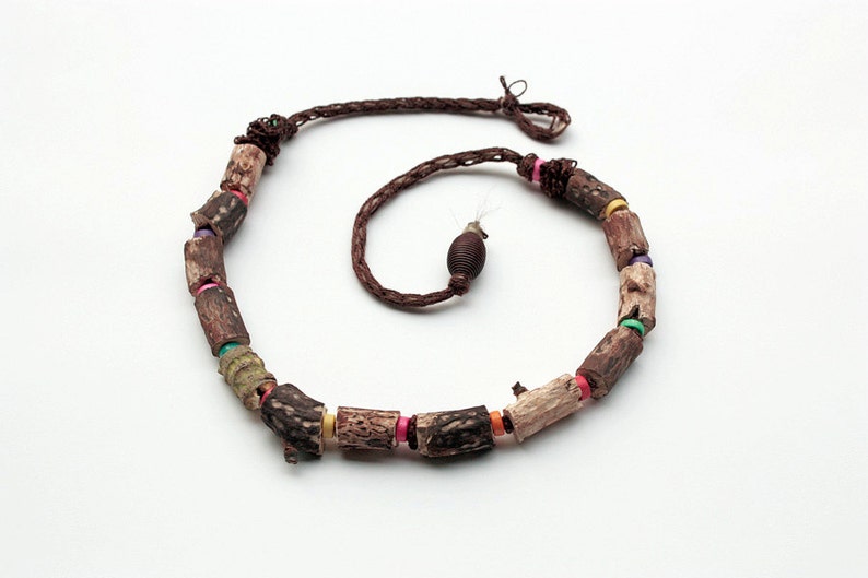 Eco friendly wood necklace, OOAK rustic jewelry image 2