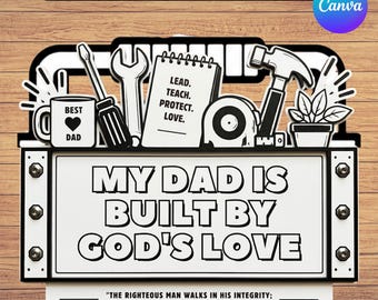 Father's Day Craft Sunday School Crafts To Make & Give For Fathers Day Toolbox Bible Craft Kids Printable Fathers Day Church Craft Preschool
