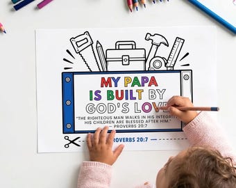 Manualidades para el Día del Padre Manualidades para la Escuela Dominical para Hacer y Regalar en el Día del Padre Manualidades Bíblicas para Niños Imprimibles Manualidades para la Iglesia del Día del Padre Preescolar