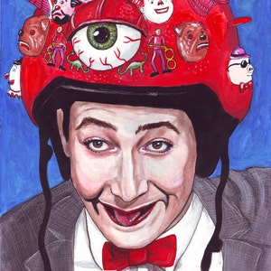 Peewee Herman print of original painting