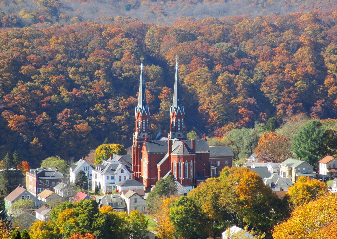 Framed Oil City PA St. Joseph Church photo print Etsy