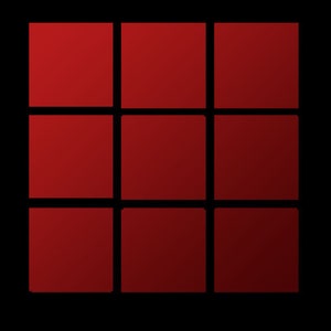 Die cut vinyl decal, red, based on save squares in Silent Hill 2