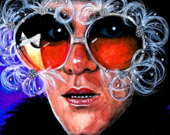 Elton John #3 print of original painting