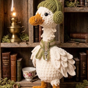 Virkade amigurumimönster för gås | Little Cottage Goose Lovey (PDF-nedladdning)