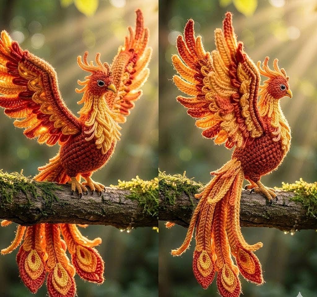 Phoenix Rising Pattern Phoenix Rising Crochet Pattern, Giant Amigurumi PDF, Advanced Fantasy ...