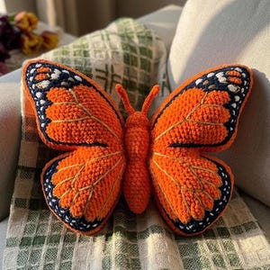 Beginner Crochet Butterfly Pillow Pattern, 18-Page Amigurumi PDF