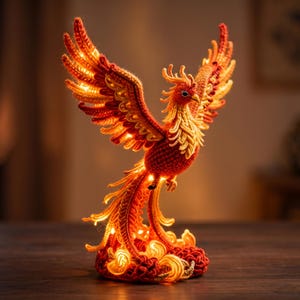 Phoenix Rising Häkelanleitung, Riese Amigurumi PDF, Anleitung für Fortgeschrittene