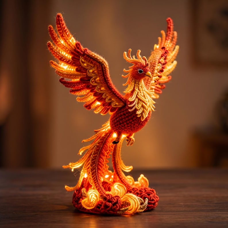 Phoenix Rising Pattern Phoenix Rising Crochet Pattern, Giant Amigurumi PDF, Advanced Fantasy ...