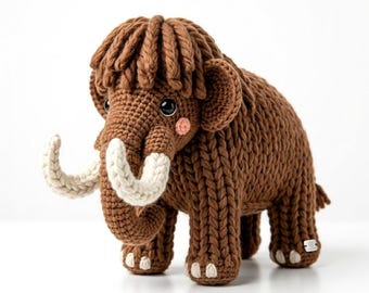 Mammut häkeln, Anleitung: klobiges Amigurumi PDF, Ice Age Tier Anleitung (digitaler Download)