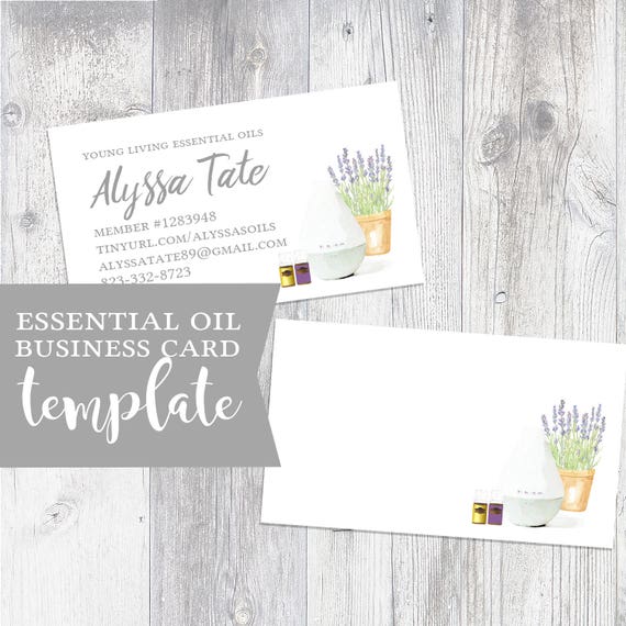 Essential Oil Business Card Template Essential Oil Card Etsy