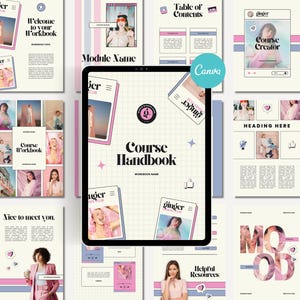 Modern Ebook Template Canva Workbook & Coaching Worksheet Cute Magazine Style Business Brochure Lead Magnet Editable Design
