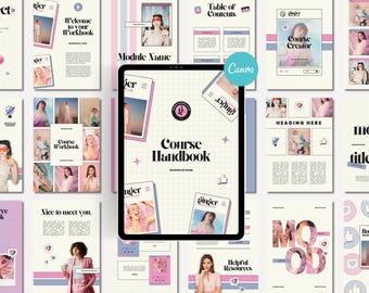 Modern Ebook Template Canva Workbook & Coaching Worksheet Cute Magazine Style Business Brochure Lead Magnet Editable Design