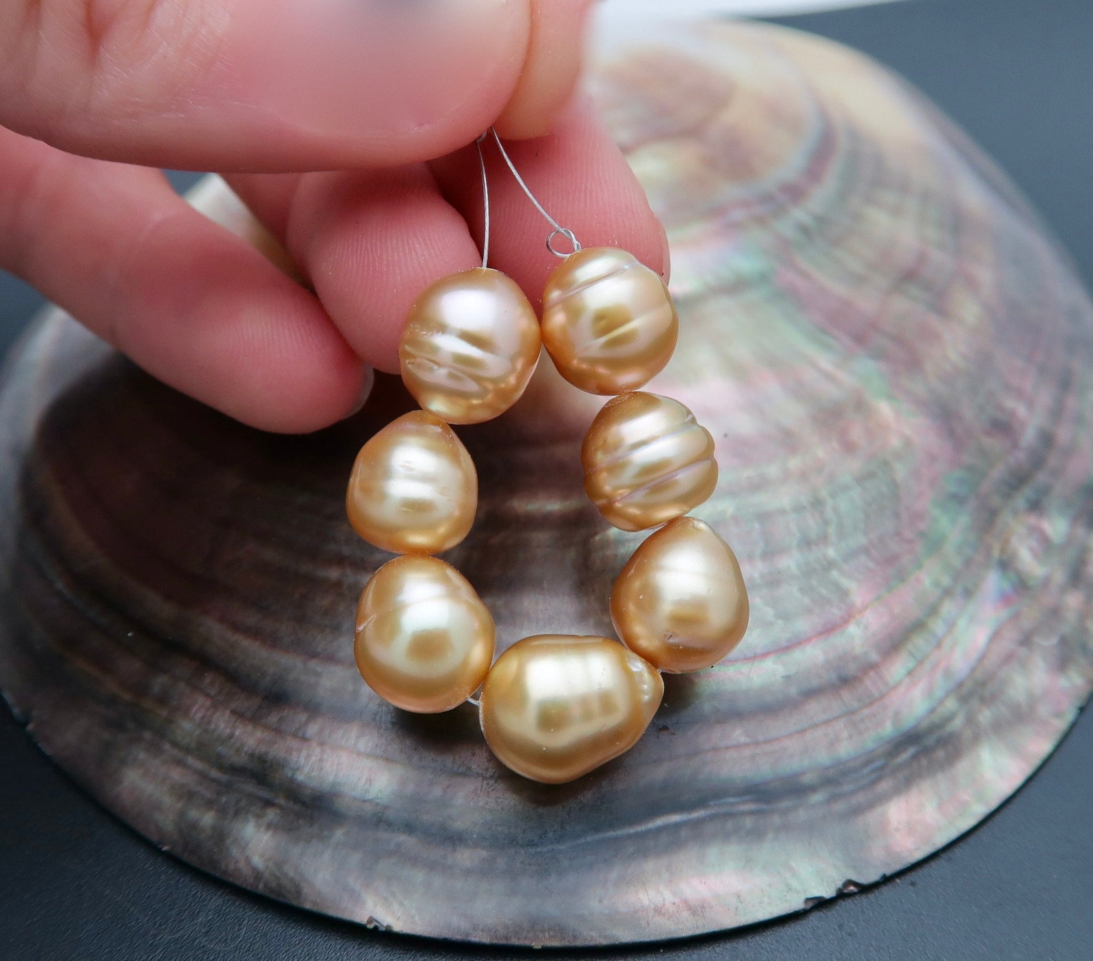 Glowing AA Philippines South Sea Gold Pearls 8.8-9.8mm 9.01 | Etsy