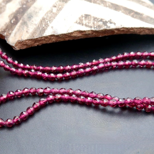 New Exotic AAAAA Purple Rhodolite Garnet Beads - Stunning High Quality - Africa - 24.00cts