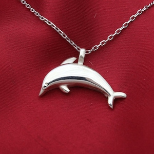 Dolphin Urn Necklace – 925 Sterling Silver Memorial Jewelry – Cremation Ashes Pendant – Ocean Memory Keepsake