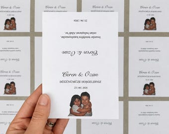 Segnaposto con foto d'infanzia | Segnaposto personalizzati | Foto d'infanzia | Segnaposto | Matrimonio | Ufficio di Stato Civile | Fidanzamento