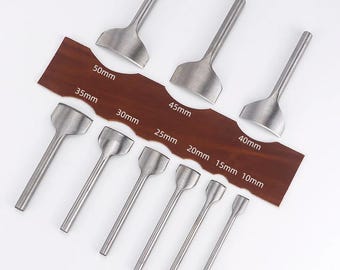 Leather Curve Cutter Set 3 Sizes Arch Strap End Punch Tool for Belt Corner Cutting Leather Craft DIY Tool Kit