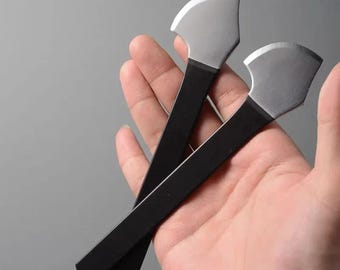 Leather Skiving Knife 150mm Wooden Handle Stainless Steel Leather Craft Tool for Cutting Thinning Beveling DIY