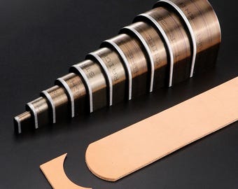 10Pcs Leather Half Round Punch Set Watch Strap Belt Cutter Mold DIY Leather Craft Tool 0.4–4.8cm Width