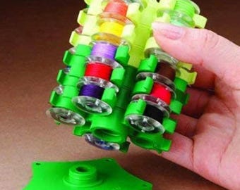 Sewing Bobbin Spool Organizer Stand Holds 30 Spools Thread Tower Storage Clip Clamp Sewing Machine Embroidery Tool