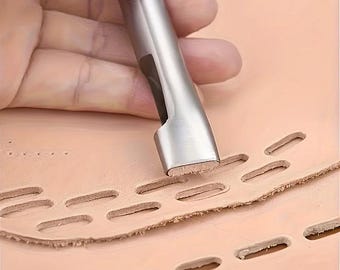 Leather Oblong Hole Punch Oval Strap Punch Tool for Belt Watch Band Flat Hollow Punch DIY Leather Craft Tool