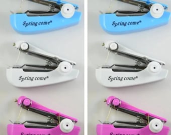 Handheld Mini Sewing Machine Portable Manual Stitcher for Home DIY Sewing Mending Craft Tool Travel Kit