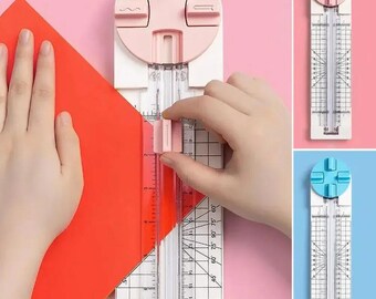 Herramienta de corte de papel 4 en 1 / Herramienta compacta multifuncional para manualidades.