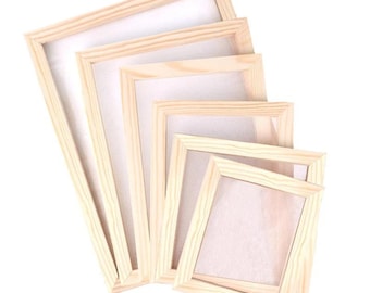 Paper Making Frame Screen Wooden Papermaking Mould DIY Paper Recycling Craft Tool Multi Size Paper Making Kit