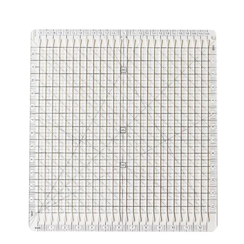 5-in-1 Quilting Ruler: Clear Acrylic Slotted Fabric Cutting Template ...