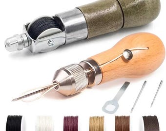 Leather Hand Sewing Machine – Speedy Stitcher for DIY Leather & Canvas, Manual Sewing Tool for Leather Craft and Edge Stitching