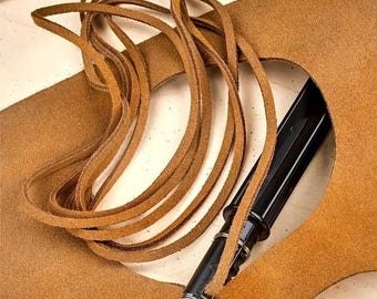 DIY Faux Leather Craft Cutter with Swivel Blade, Precision Lace Maker Hand Tool for Leather Strap Cutting & Leathercraft