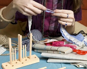Wooden Weaving Loom Kit: Tapestry Frame, DIY Craft Board with Rods