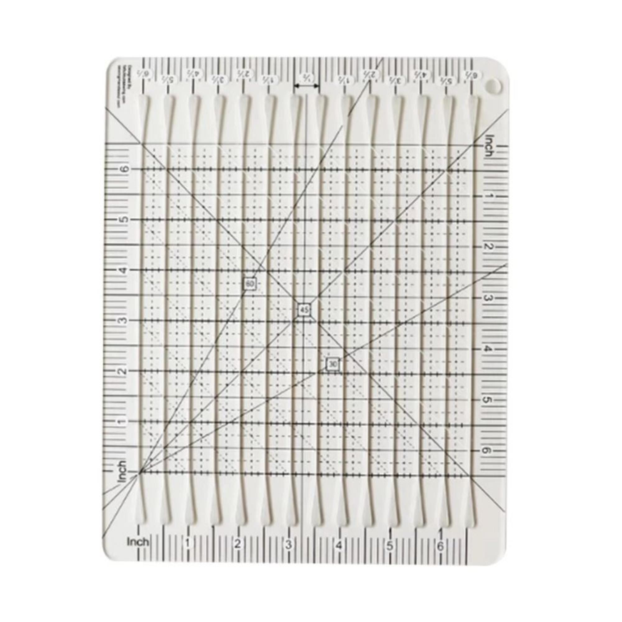 Quilt Ruler Vector 5-in-1 Quilting Ruler: Clear Acrylic Slotted Fabric Cutting Template ...