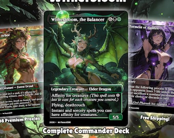 Witherbloom, the Balancer Anime Waifu Proxy Deck 100 Cards + Tokens | Full Commander EDH Deck
