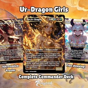 Mazo proxy Ur Dragon Tribal Anime Waifu (100 cartas + fichas) / Mazo completo Commander EDH