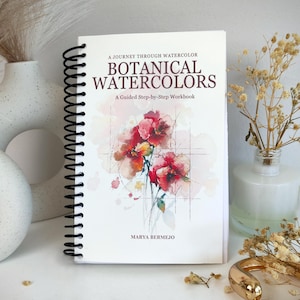 Flowers Watercolor Workbook for Beginners