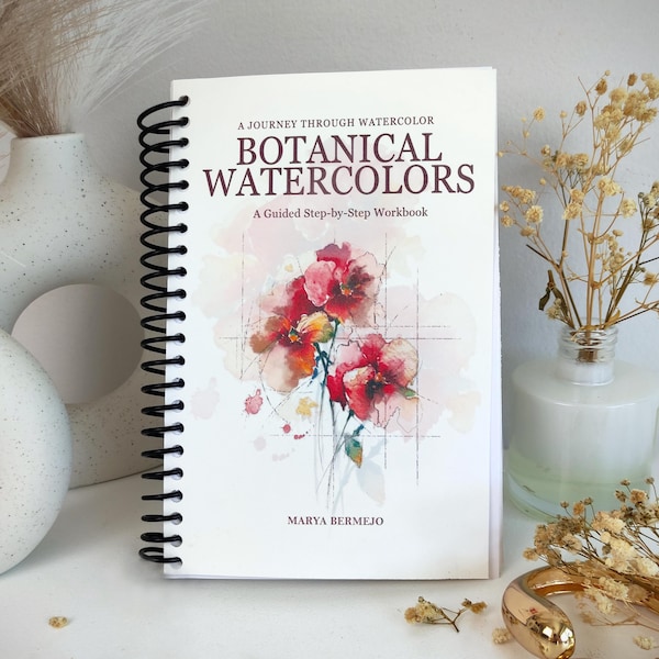 Flowers Watercolor Workbook for Beginners